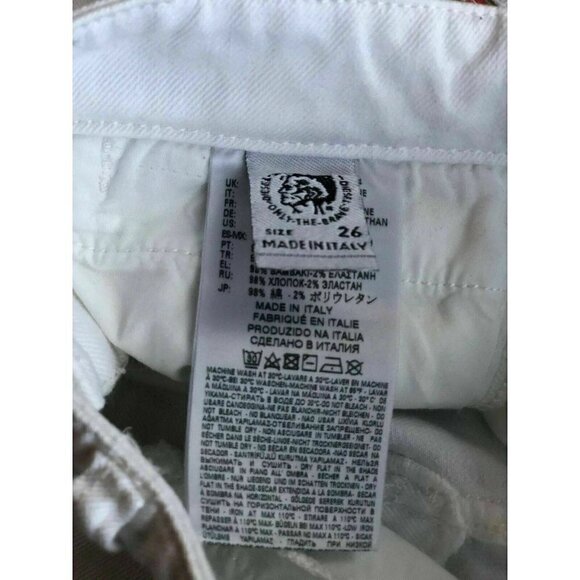 DIESEL White Denim 069EA D-pending Jeans W26 L34 - Picture 10 of 12
